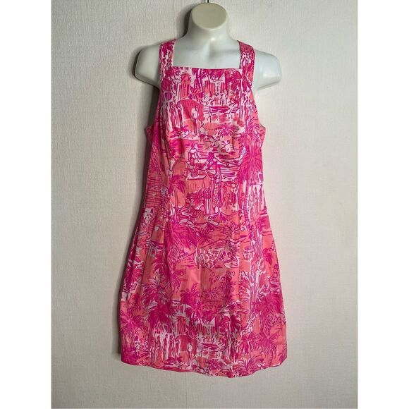 Lilly Pulitzer Dress Size 2 Simone‎ Shift Dress Cheeky Melon Rule Breakers - Picture 1 of 7